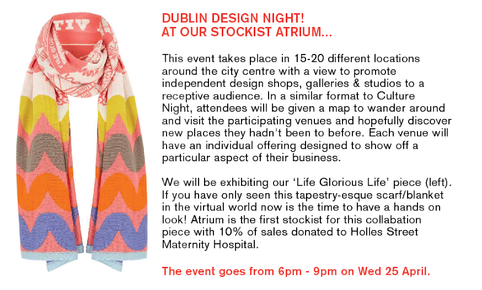 DUBLIN DESIGN NIGHT - 25 April 2018